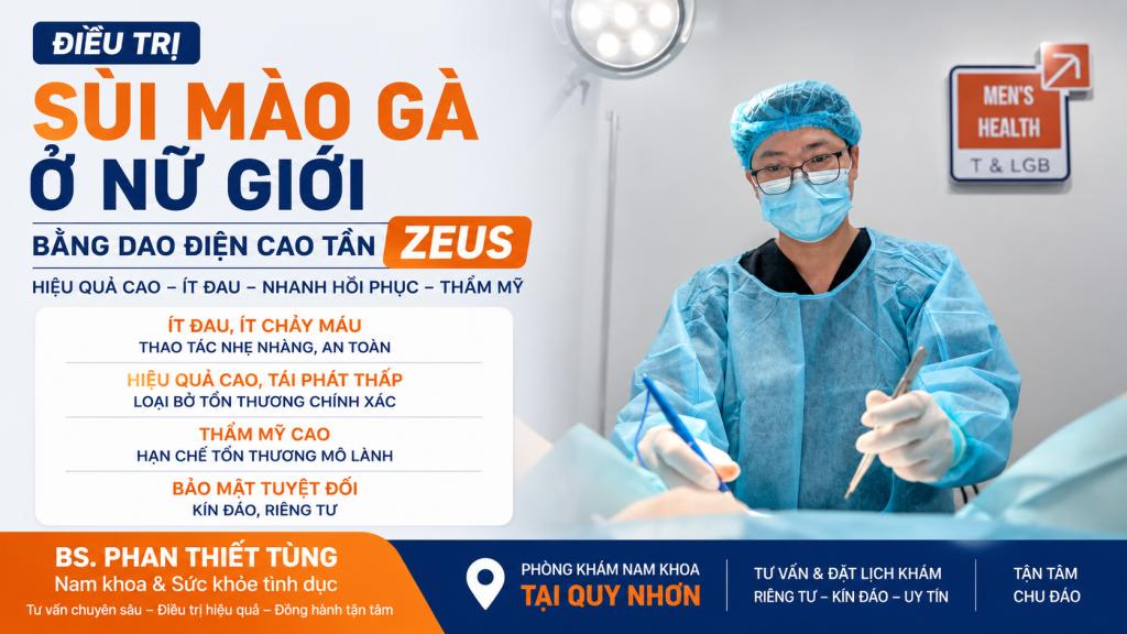 Điều trị sùi mào gà cho nữ ở Quy Nhơn