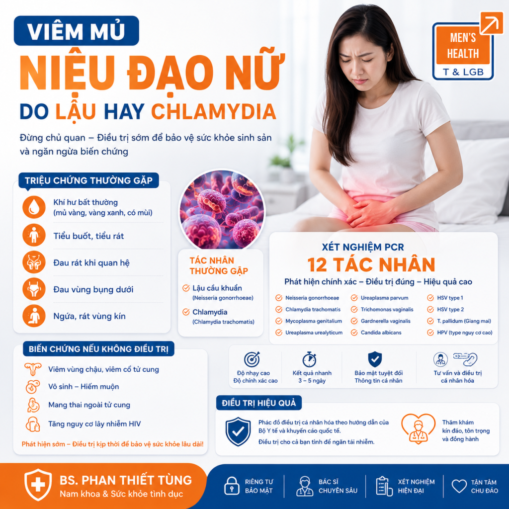 Xét nghiệm lậu và 12 tác nhân STIs ở Quy Nhơn, Gia Lai